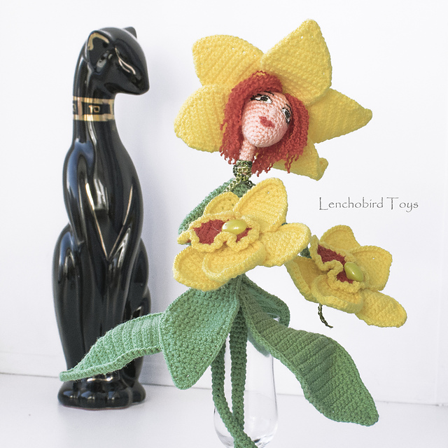 Orchid Flower Amigurumi Doll