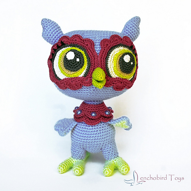 Crochet Flower Owl. Bird amigurumi