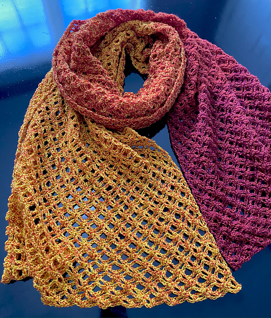 mesh crochet scarf pattern