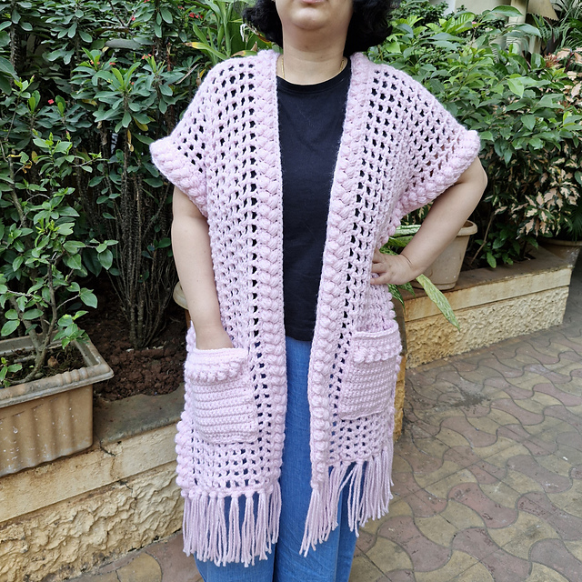 Rosebud Mist Ruana