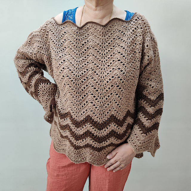 Coffee Ripple Sweater