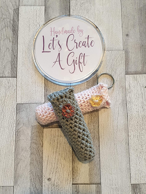 Cotton lipbalm keyring 4ply
