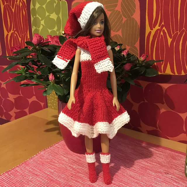 #0922 Red and white dress with flared skirt