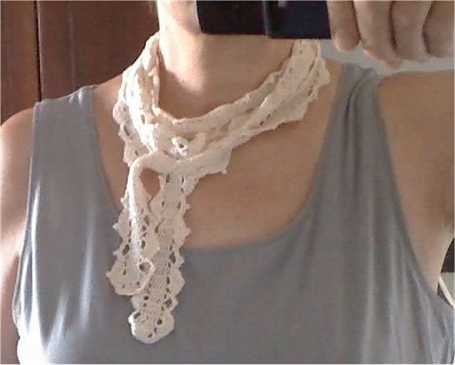 Thin lace scarf