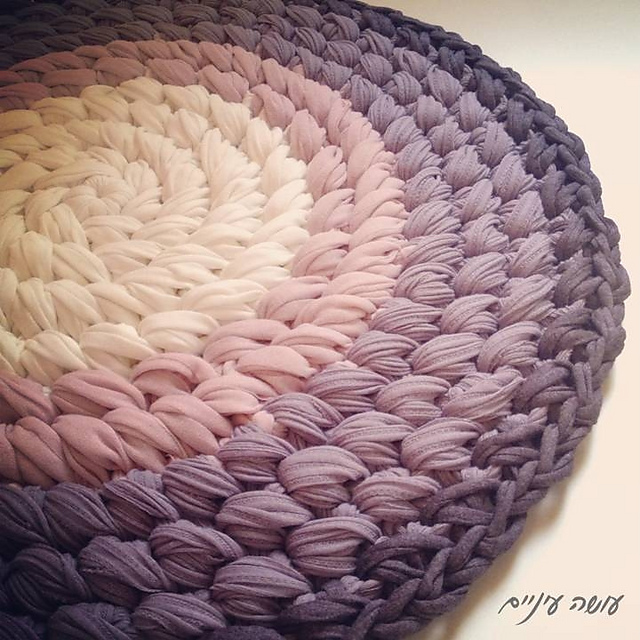 Cross stitch circular rug