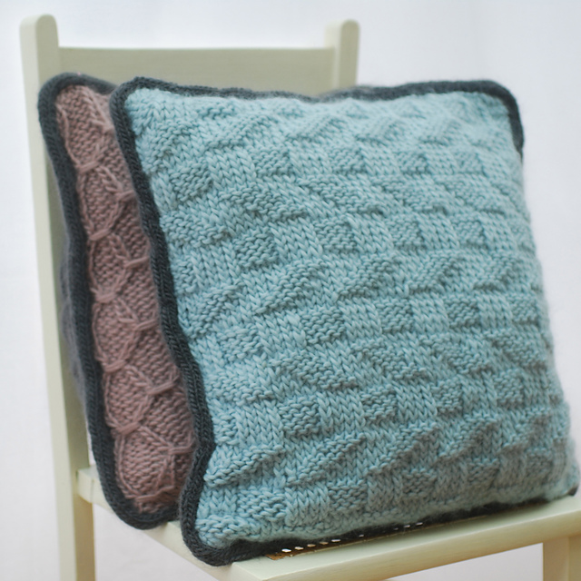 Slanted Basket Stitch Cushion