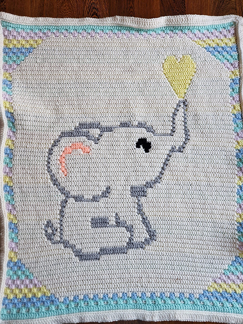 Babydeken olifantje / Babyblanket litlle Elephant