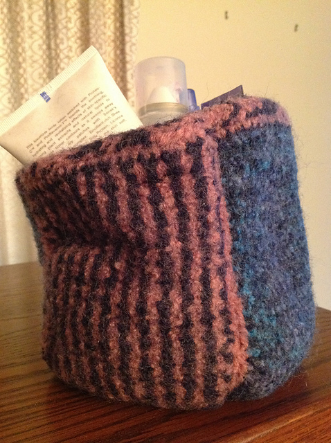 Tunisian Felted Boxes
