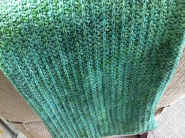 Tunisian Mock Rib Cowl