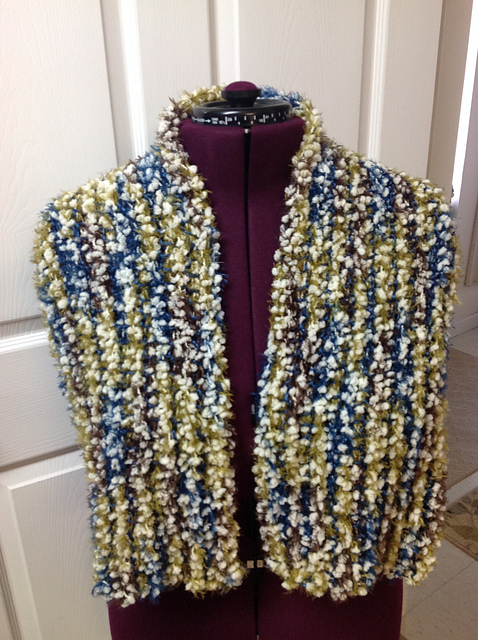 Tunisian Novelty Yarn Scarf
