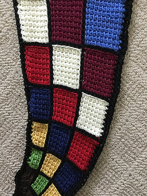 Curved Entrelac Scarf