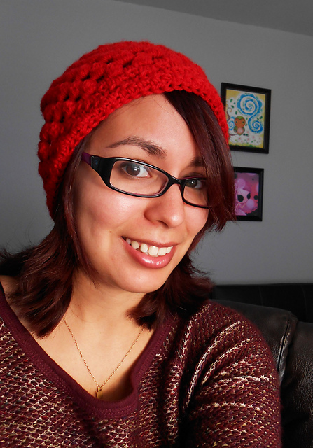 Puff Stitch Slouchie Beanie
