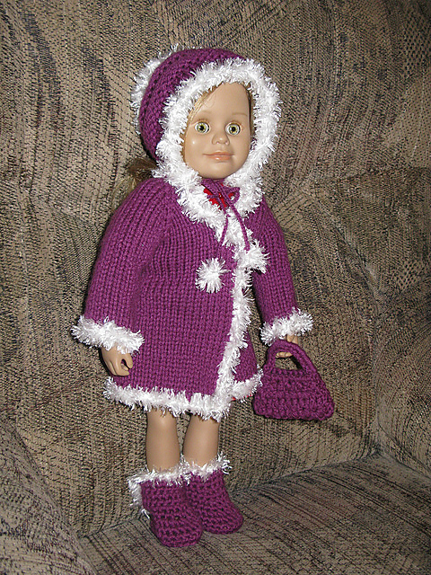 Fur-Trimmed Doll Coat (18" doll)