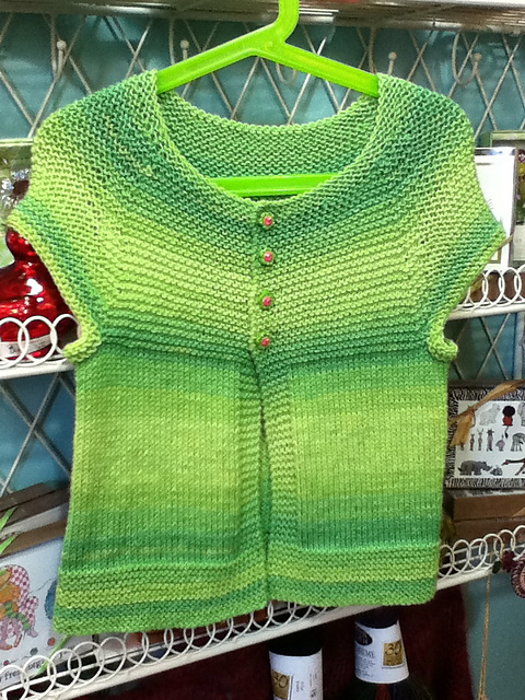Top Down Garter Stitch Yoke Vest