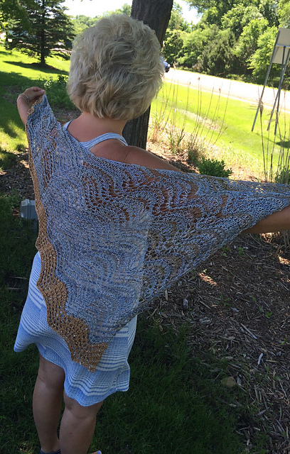 Feather and Fan Love Shawl