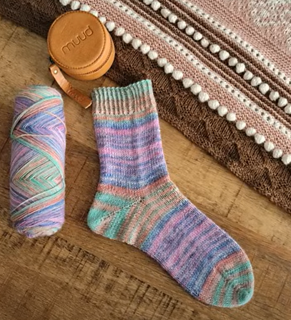 Chaussettes en Toe-Up, talon en rangs raccourcis