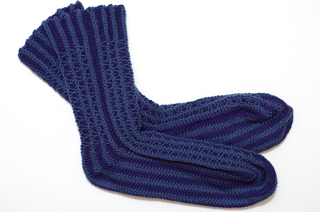 Socken mit gezogenen Maschen