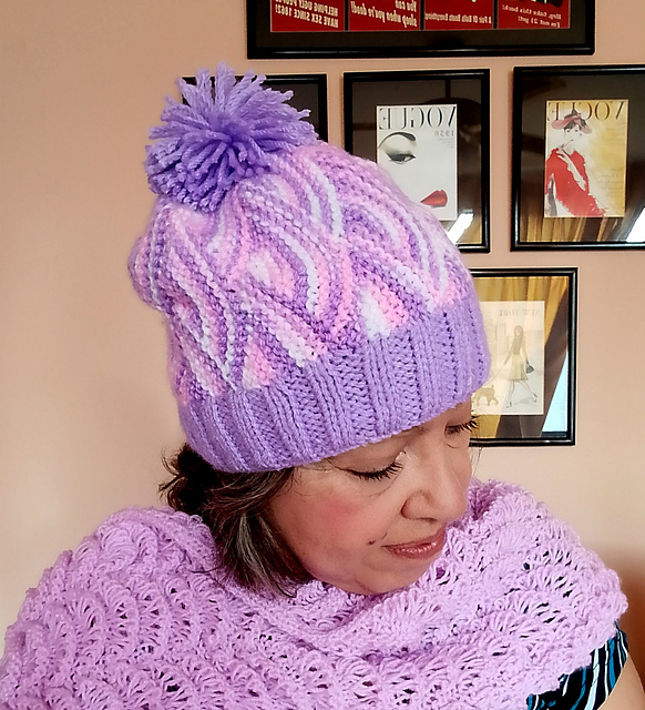 Waves Hat in Pink