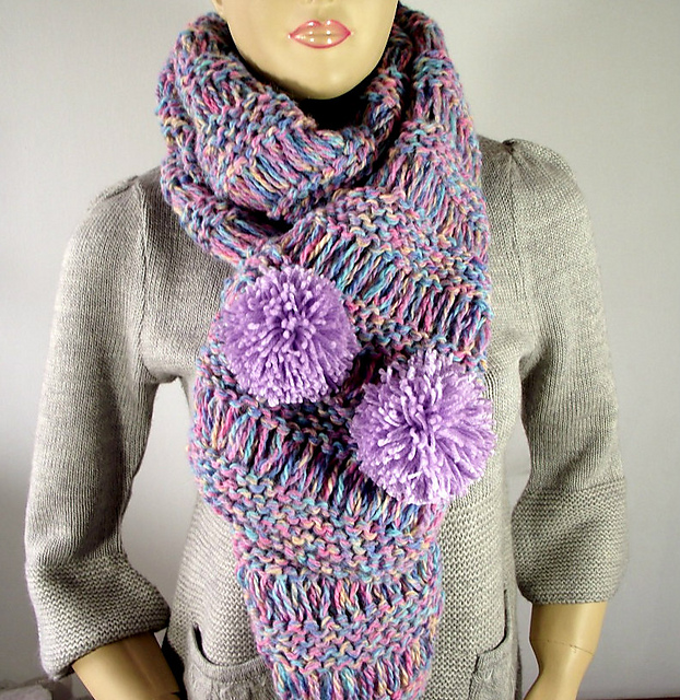 I Love PomPoms Scarf