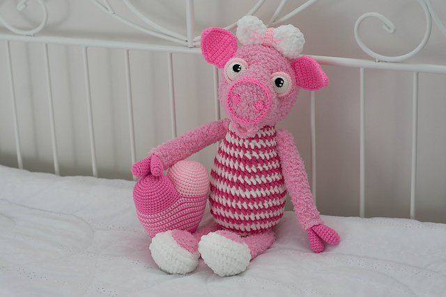 Rose, Pink Plush Pig