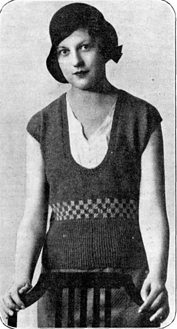 A Sleeveless Jumper Knitted in 4-Ply Wool