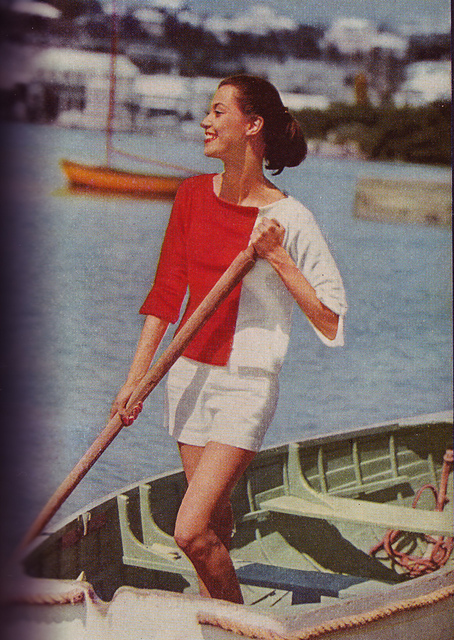 #27 Bi-Colored Shirt with Boatneck