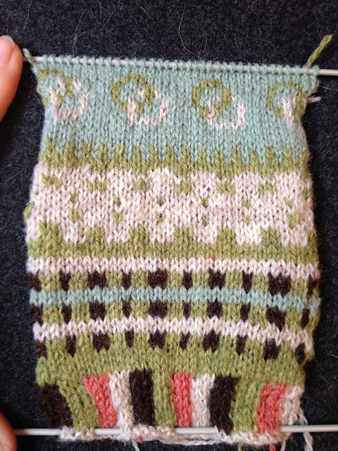 Lady’s Fair Isle Cardigan In Swedish Knitwear