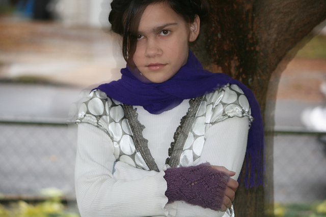 Zig~Zag Fingerless Gloves