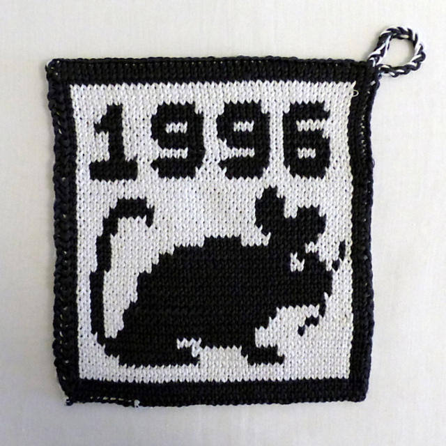 Mouse Potholder 1 - Chinese Zodiac - Maus