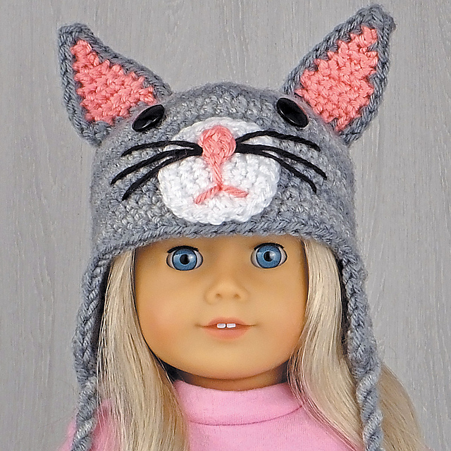 Cat Hat for 18-Inch Dolls