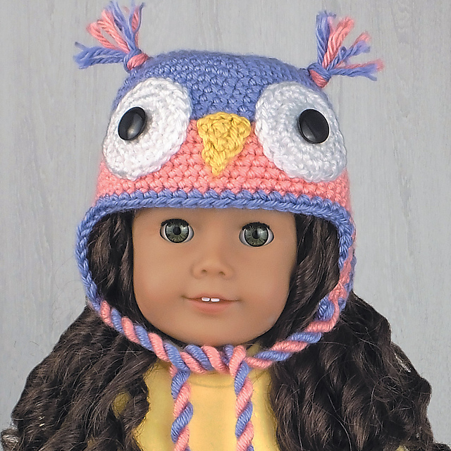 Owl Hat for 18-Inch Dolls