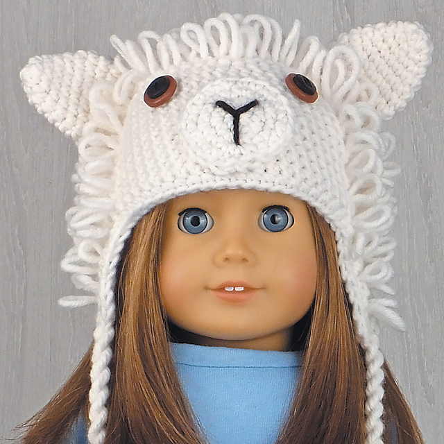 Sheep Hat for 18-Inch Dolls