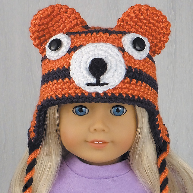 Tiger Hat for 18-Inch Dolls
