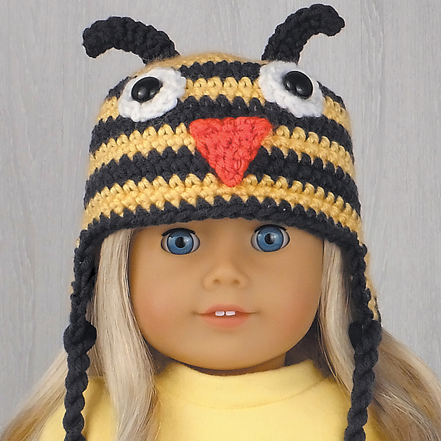 Bee Hat for 18-Inch Dolls