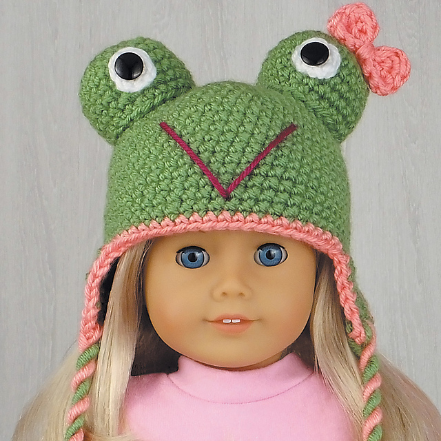 Frog Hat for 18-Inch Dolls