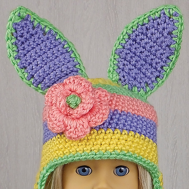 Funky Bunny Hat for 18-Inch Dolls