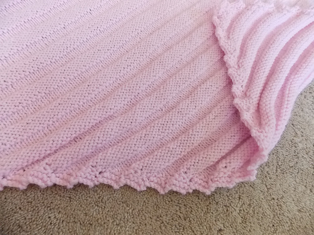 Emily's Welted Pink Blanket