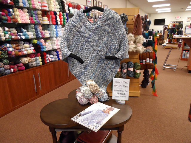 Cable-Panel Poncho