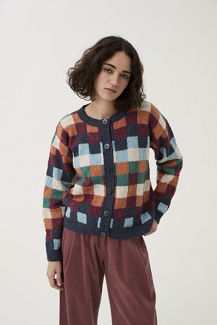 10776 Checkerboard Cardigan
