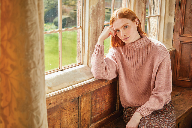 10169 Funnel Neck Rib Sweater