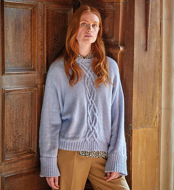 Relaxed Cable Pullover 10170