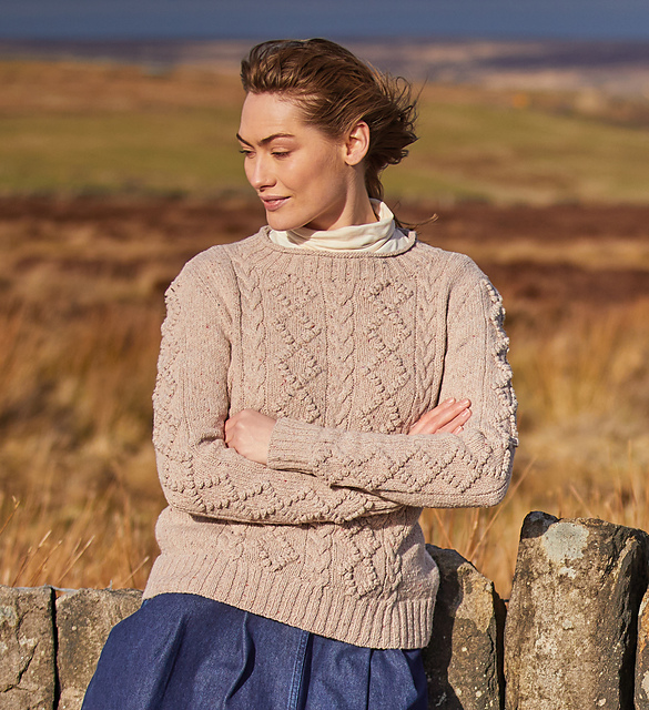 Bobble and Cable Sweater 10146