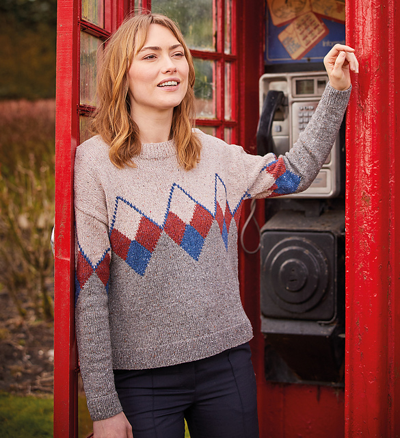 Intarsia Argyll Sweater 10155