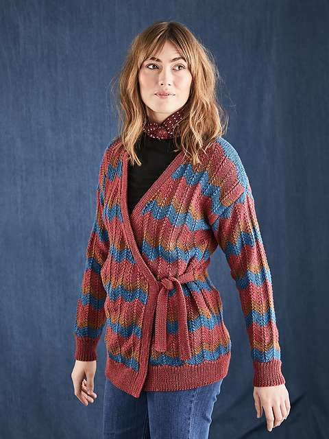 Chevron Wrap Cardigan 10209