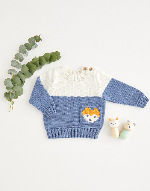 5384 Nordic Fox Pocket Sweater