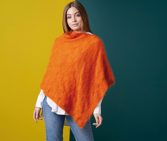 Textured Parallelograms Poncho
