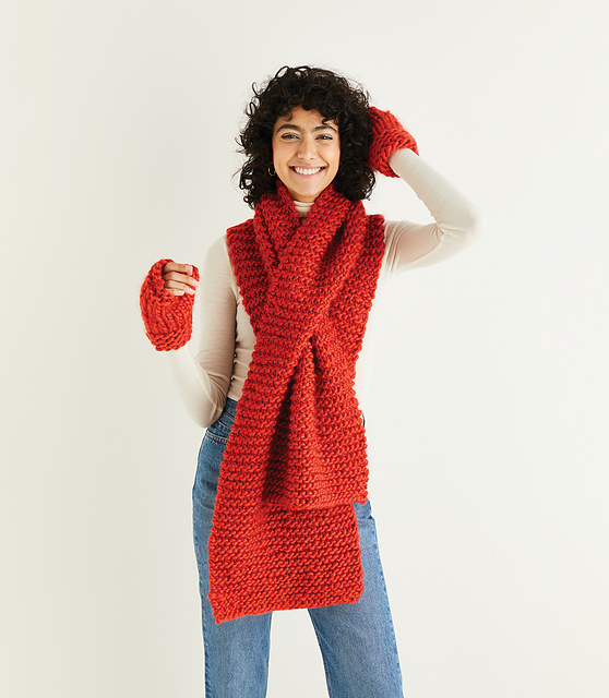 Scarf & Mitts 10315