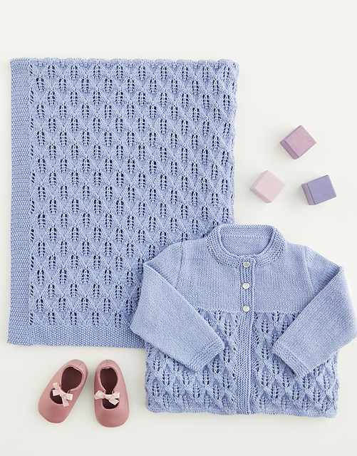 Bluebell Wood Cardigan & Blanket 5436