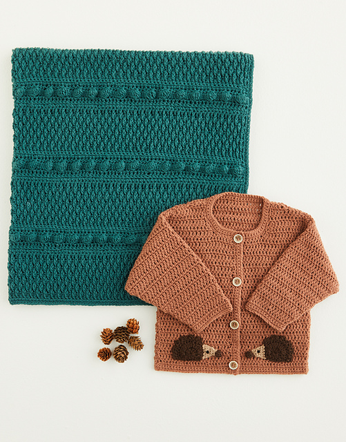 Hedgehog Cardigan & Blanket 5431
