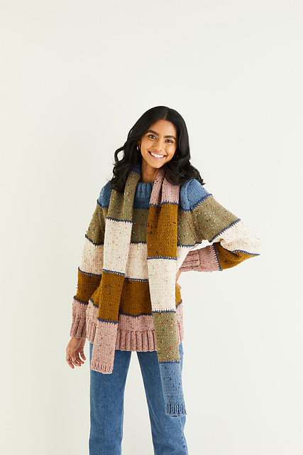 Blanket Stitch Sweater & Scarf 10339